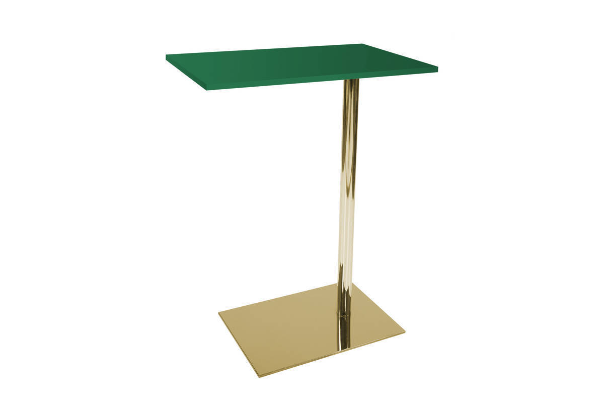 Beistelltisch LUCY 210 - grün-goldfarben - Edelstahl
