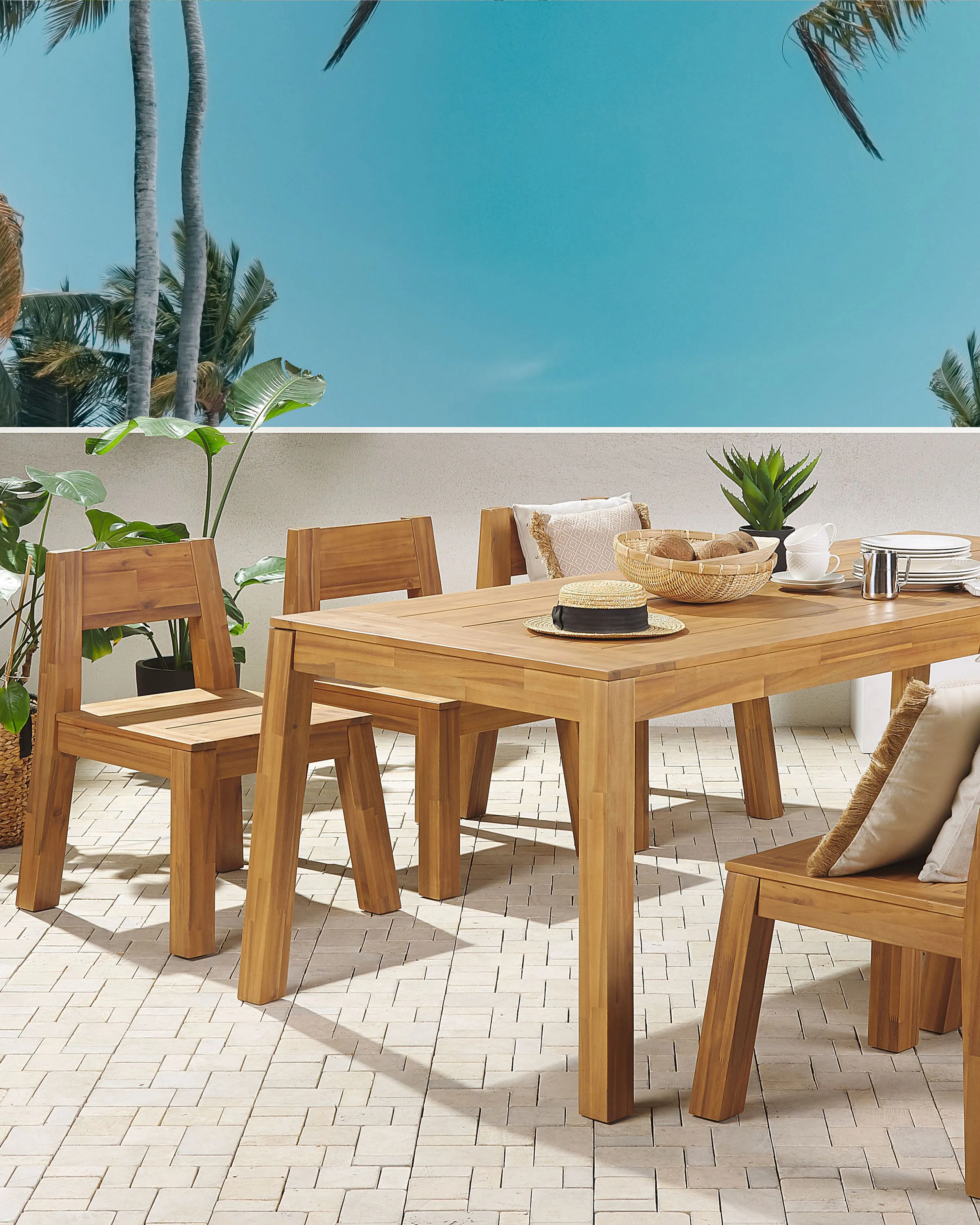 Set van 2 tuinstoelen LIVORNO Acaciahout Bruin