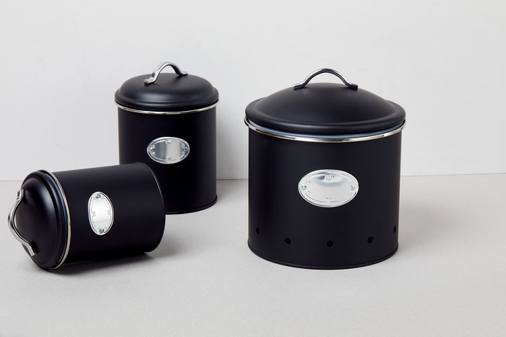 WENKO Vorratsdose »Modell Nero« 1 Stk. tlg. luftdurchlässige Dose im Retro-Design, ideal für Zwiebeln & Kartoffeln