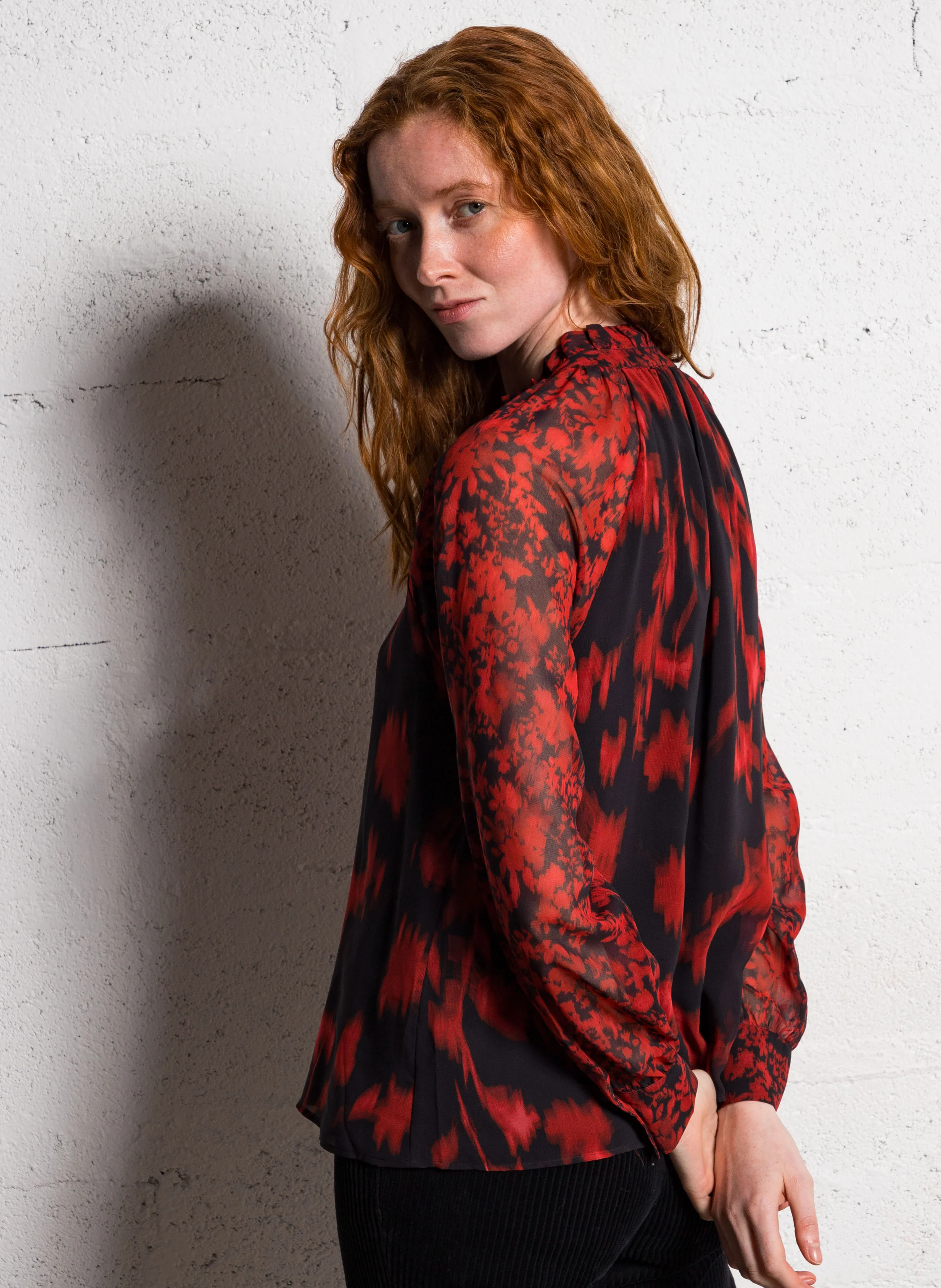 TICAELA - Blouse ample imprimée | Noir