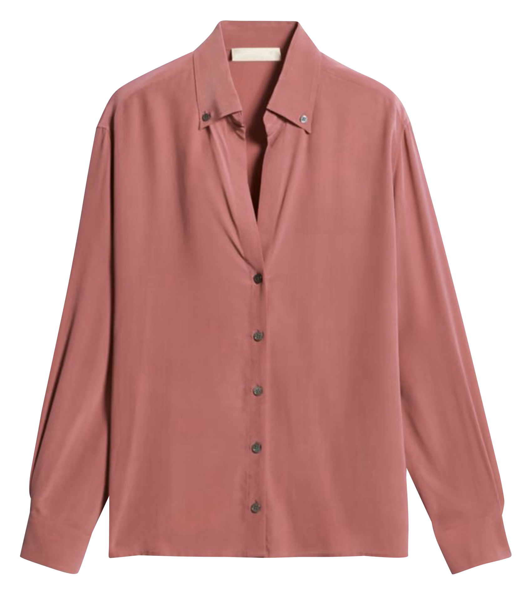 DRUYAT - Chemise à col v fluide en soie| Marron