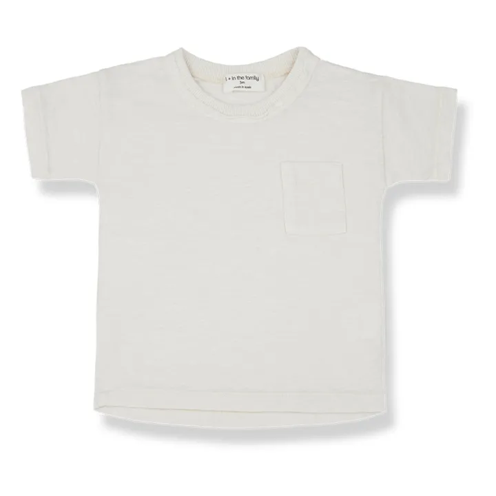 1+ in the family T-Shirt Manches Courtes Nani | Ecru