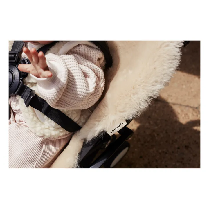 BINIBAMBA Peau de mouton pour poussette et couffin - 68x44 cm | Peanut