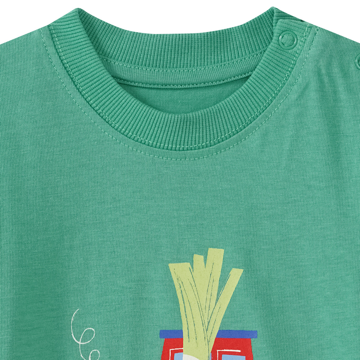 Topomini Baby T-Shirt mit Traktor-Print grün