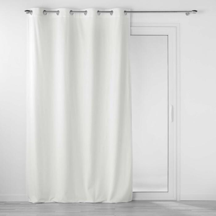 RIDEAU OEILLETS 140X260CM VELOURS VELOURIANE BLANC