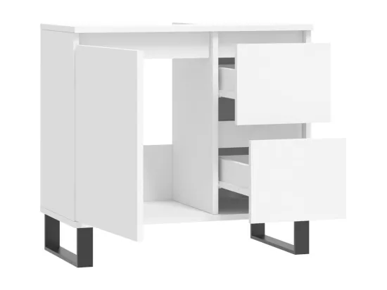 Armoire de salle de bain blanc 65x33x60 cm bois d'ingénierie