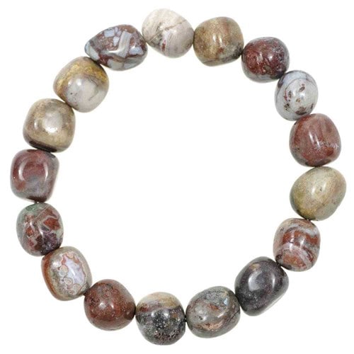 Bracelet jaspe fleuri