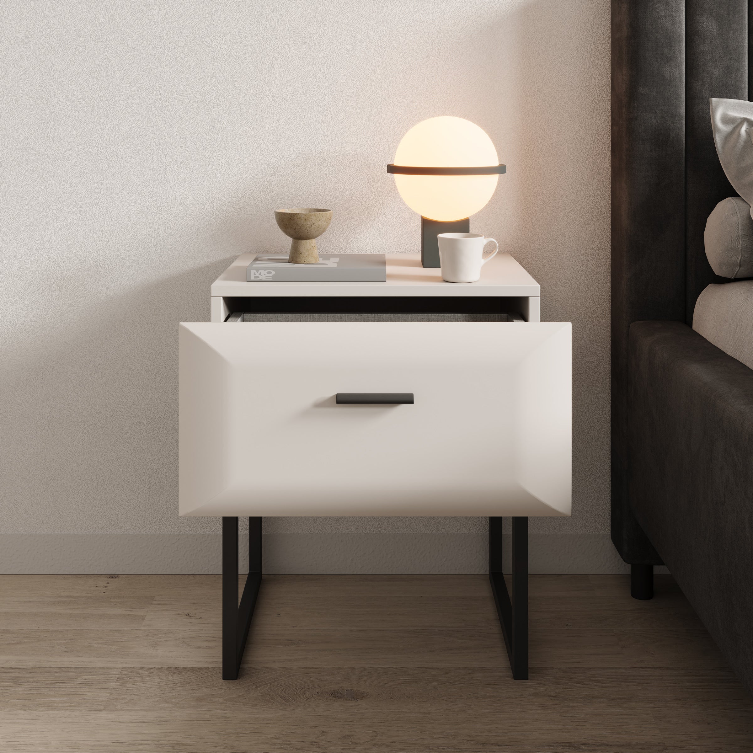 Arosa - Nachtkastje - Beige - 45x38x55 cm