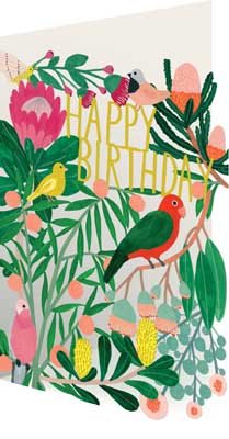 Birthday Parrot Lasercut Card