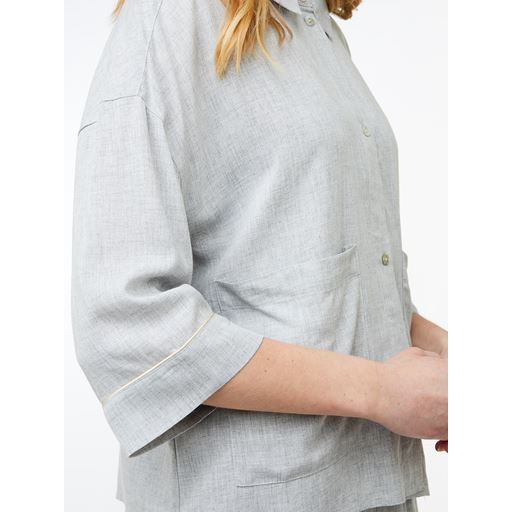 CCDK Sonja Pyjamasskjorte, Light Grey Melange, XXL