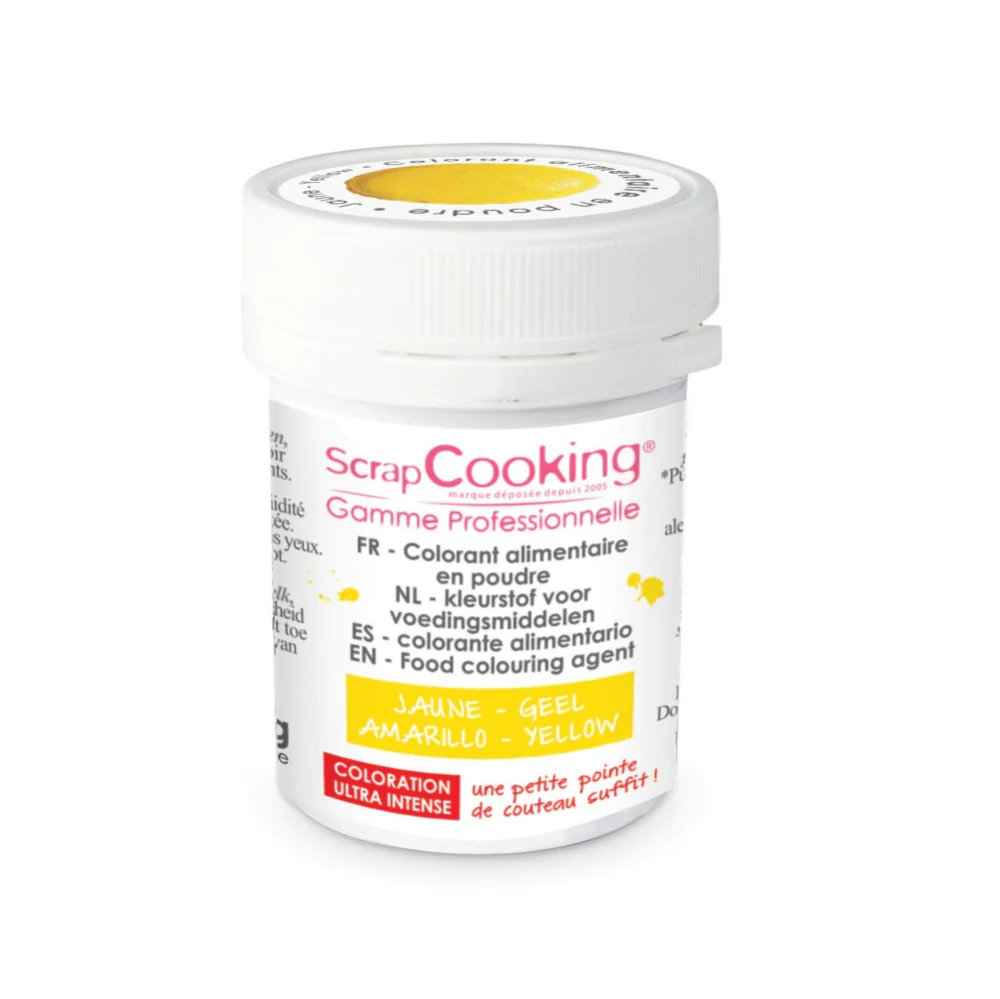 Colorant alimentaire en poudre jaune Scrapcooking