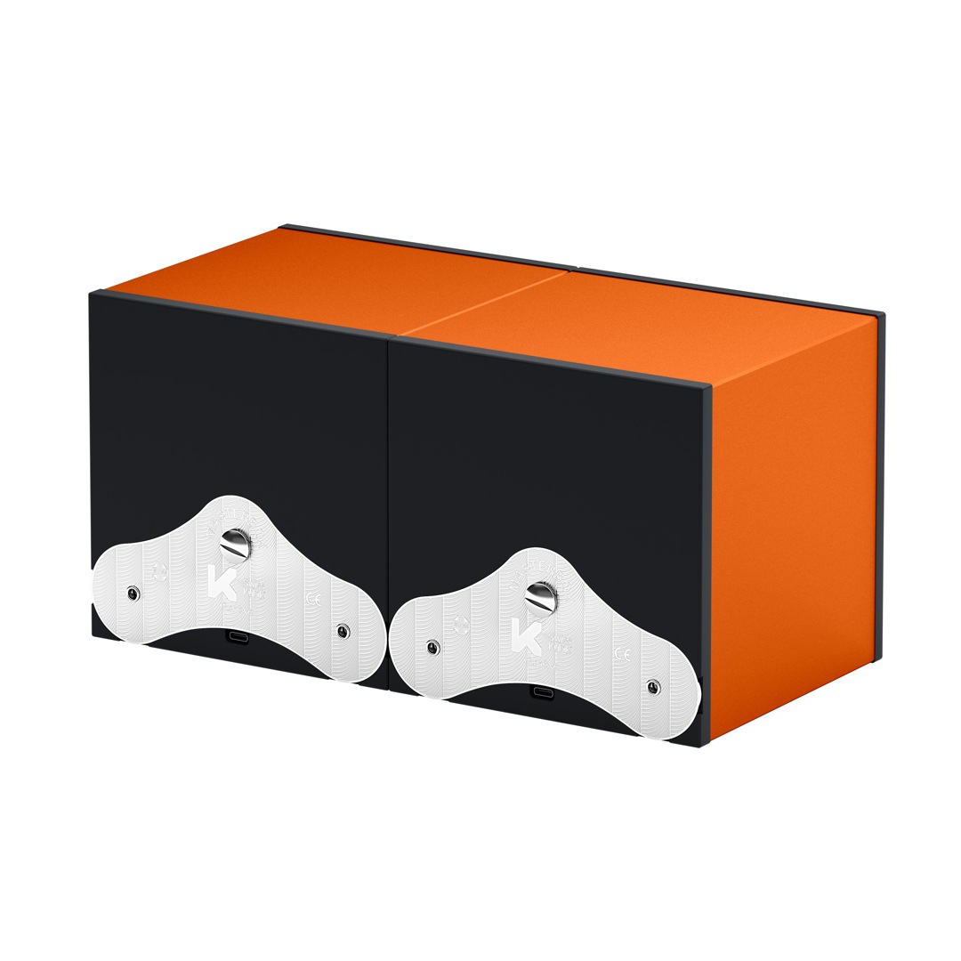 SwissKubik Masterbox Aluminium Orange - 2 Uhren