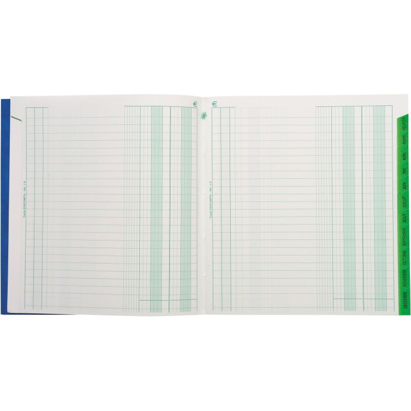 Registre standard échéancier 2 colonnes Exacompta 960E, 19 x 21 cm 72 pages