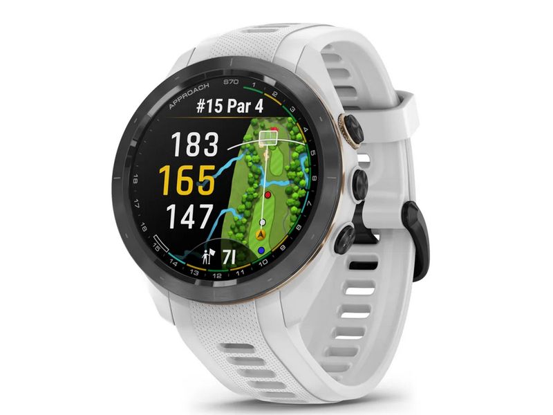 GARMIN Sportuhr Approach S70 White Golf GPS-Sportuhr