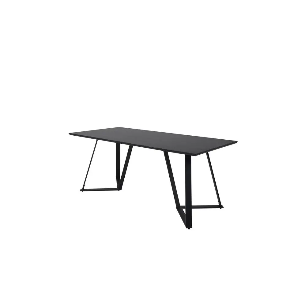 Eettafel Zwart Hout - 180x90x75cm - Marina
