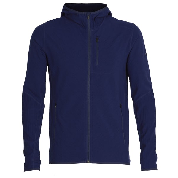 Veste polaire randonnée ICEBREAKER DESCENDER LS ZIP HOOD M ROYAL NAVY