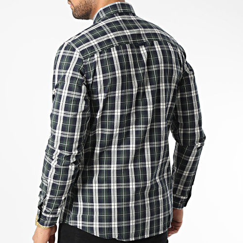 Chemise Manches Longues A Carreaux Gladwin 10048190 Bleu Marine Vert Kaki