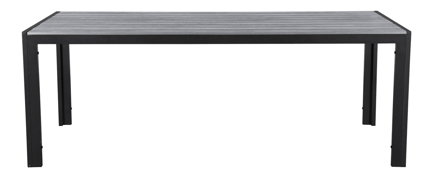 Herfsttuintafel, 205 cm, zwart/grijs. 205 x 90 x 75 cm