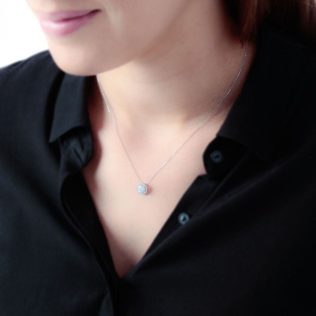 Collier Or Blanc Diamant