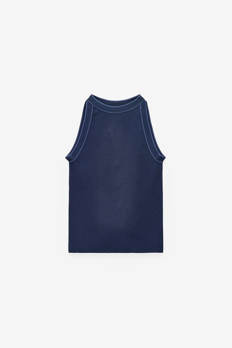 TOP HALTER EM MALHA
