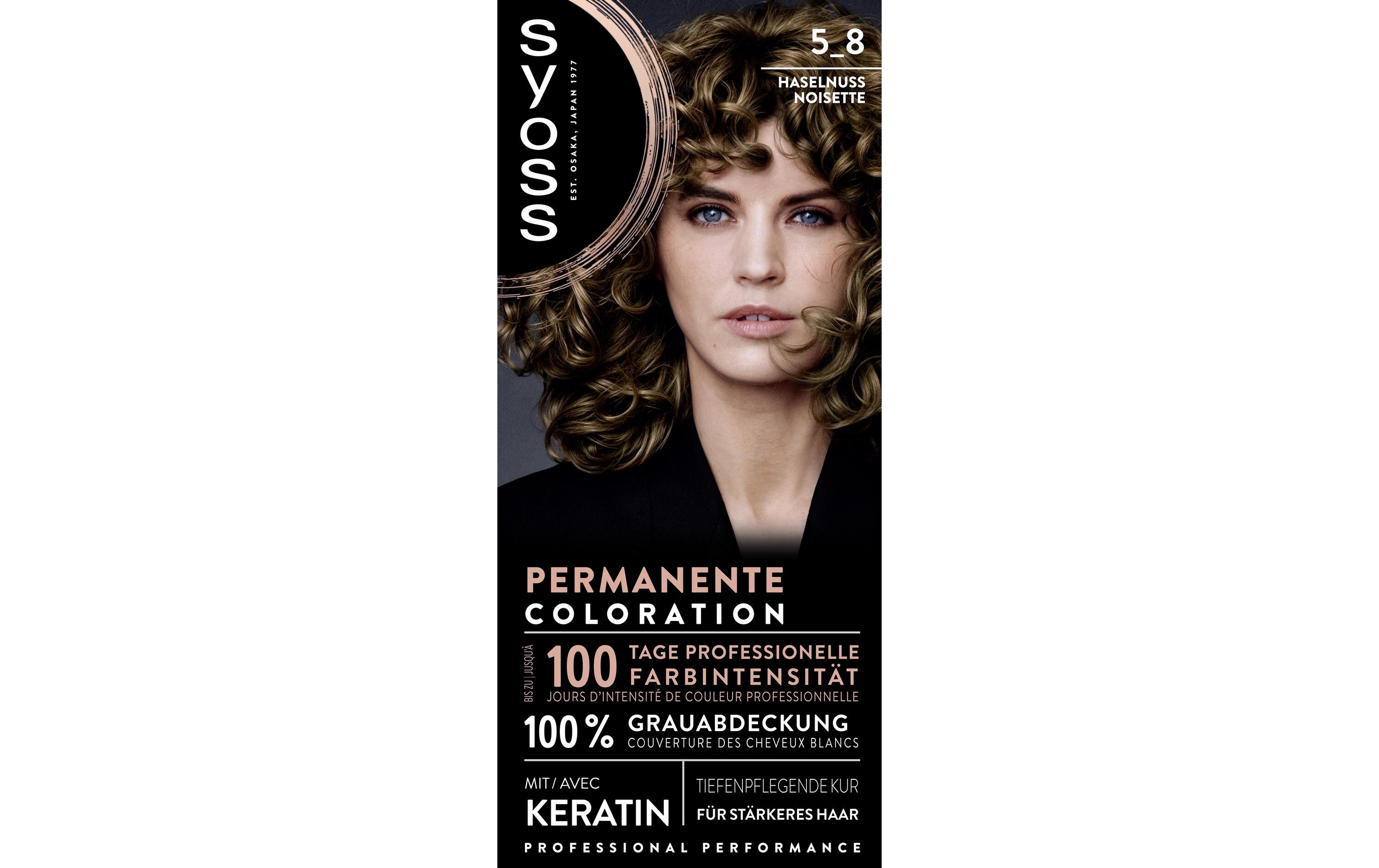 Haarcoloration 7-5 MittelaschblondPermanente Coloration mit Keratin verleiht einen kühlen Farbton