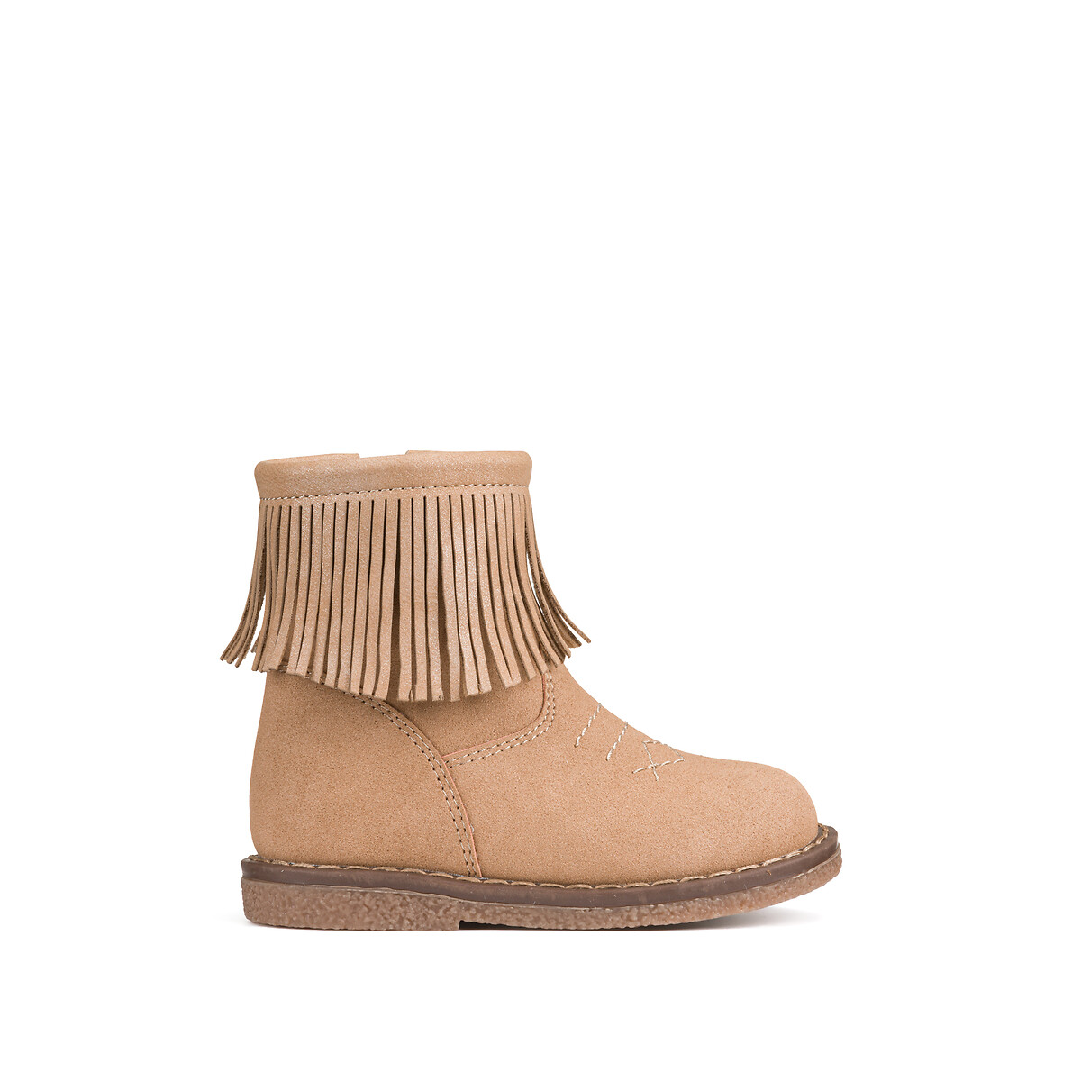 COLEÇÃO LA REDOUTE<br>Botas de cano curto com franjas