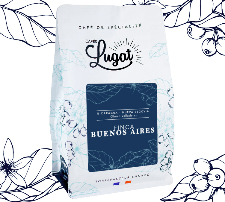 200 g - Café en grain Nicaragua Finca Buenos Aires - Cafés Lugat
