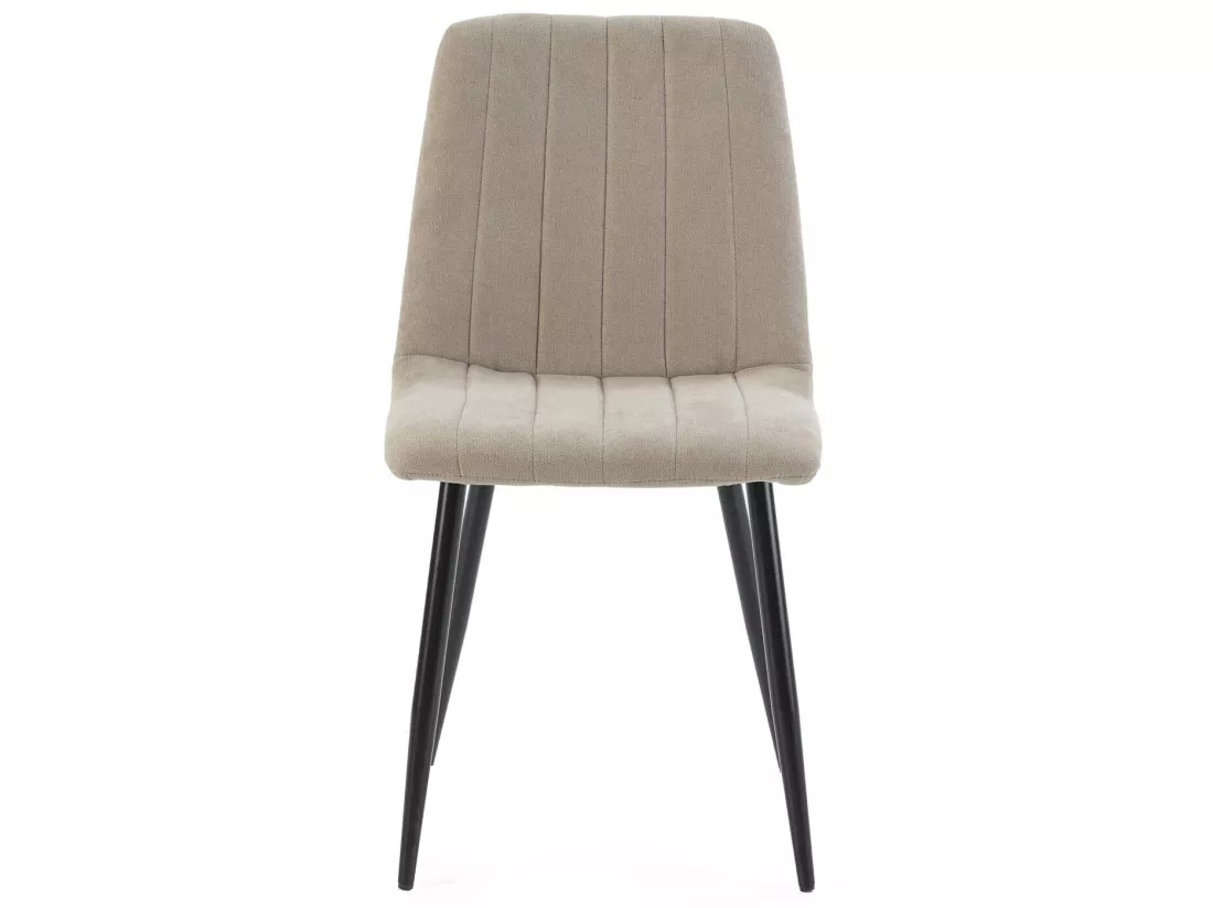 Pack 4 chaises Sagi recouvertes de tissu beige