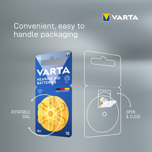 Varta 10 høreapparatsbatterier 7042214 (6-pk)