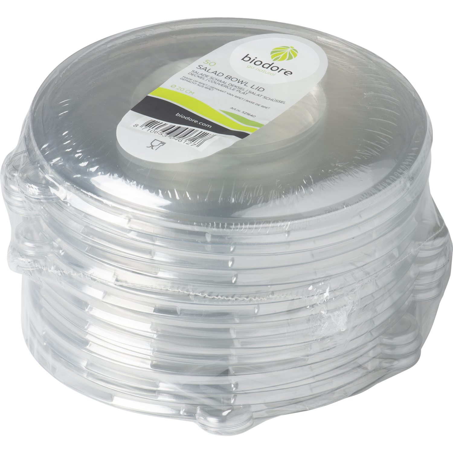 Deksel, Gerecycled PET, transparant