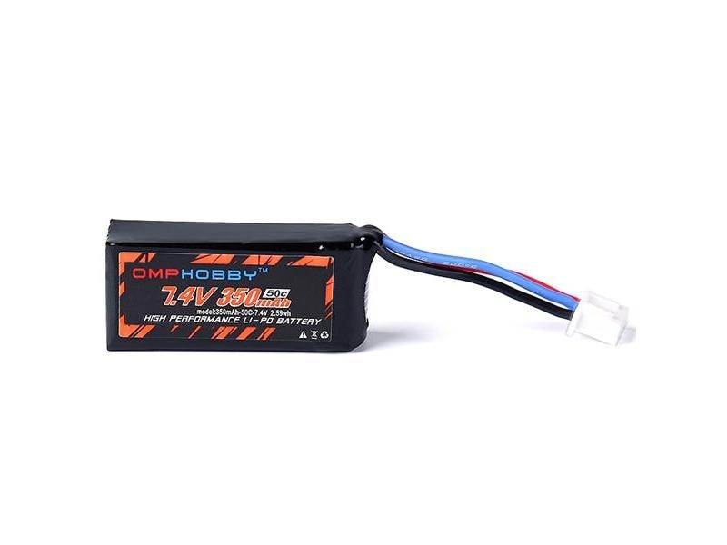 OMPHobby RC-Akku LiPo 350 mAh 7.4 V 50C OMP M1 Evo 2S LiPo Akku mit JST-XH Anschluss, passend zu OMPHobby M1 Evo Heli