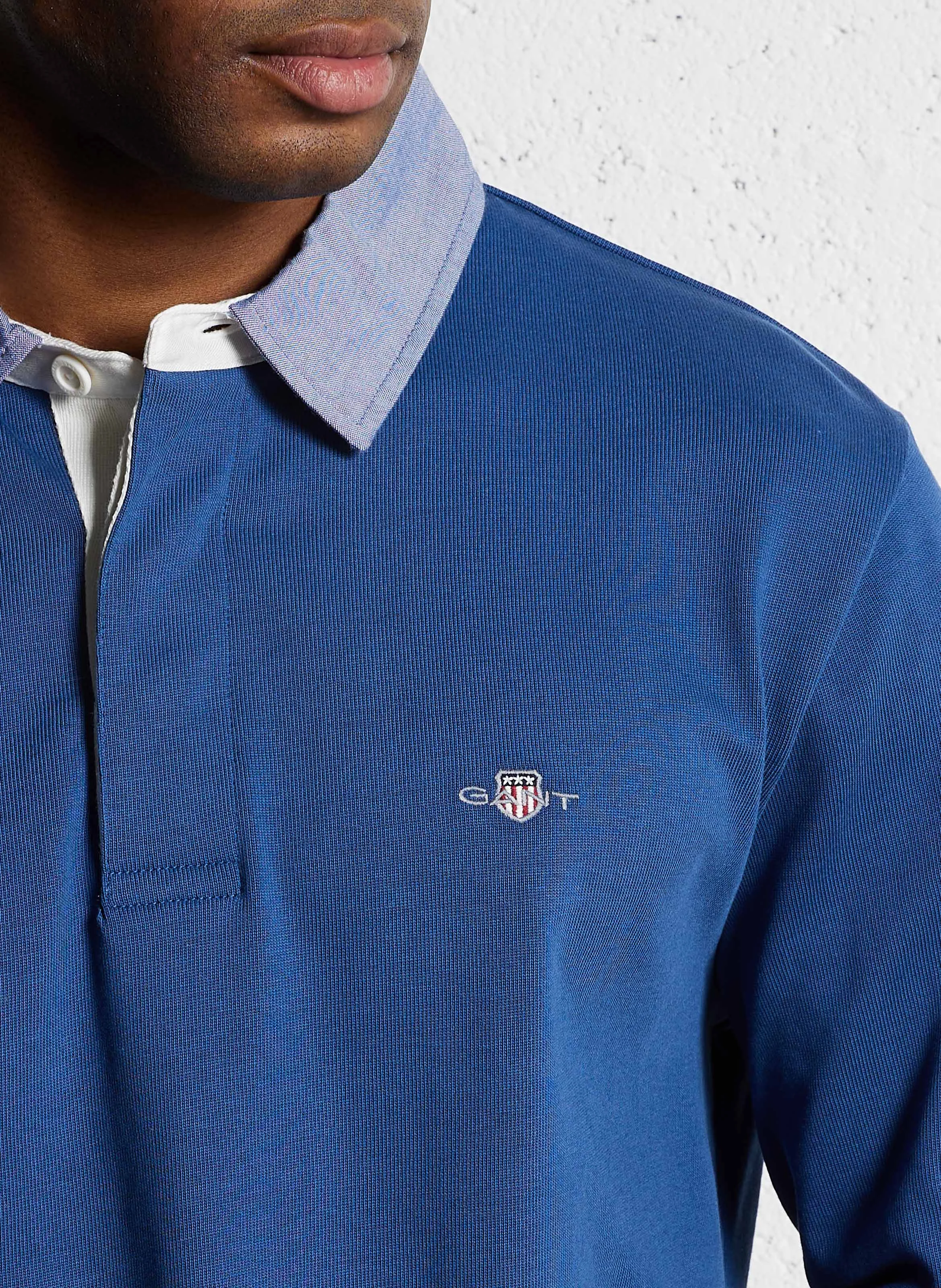 Polo droit en coton | Bleu