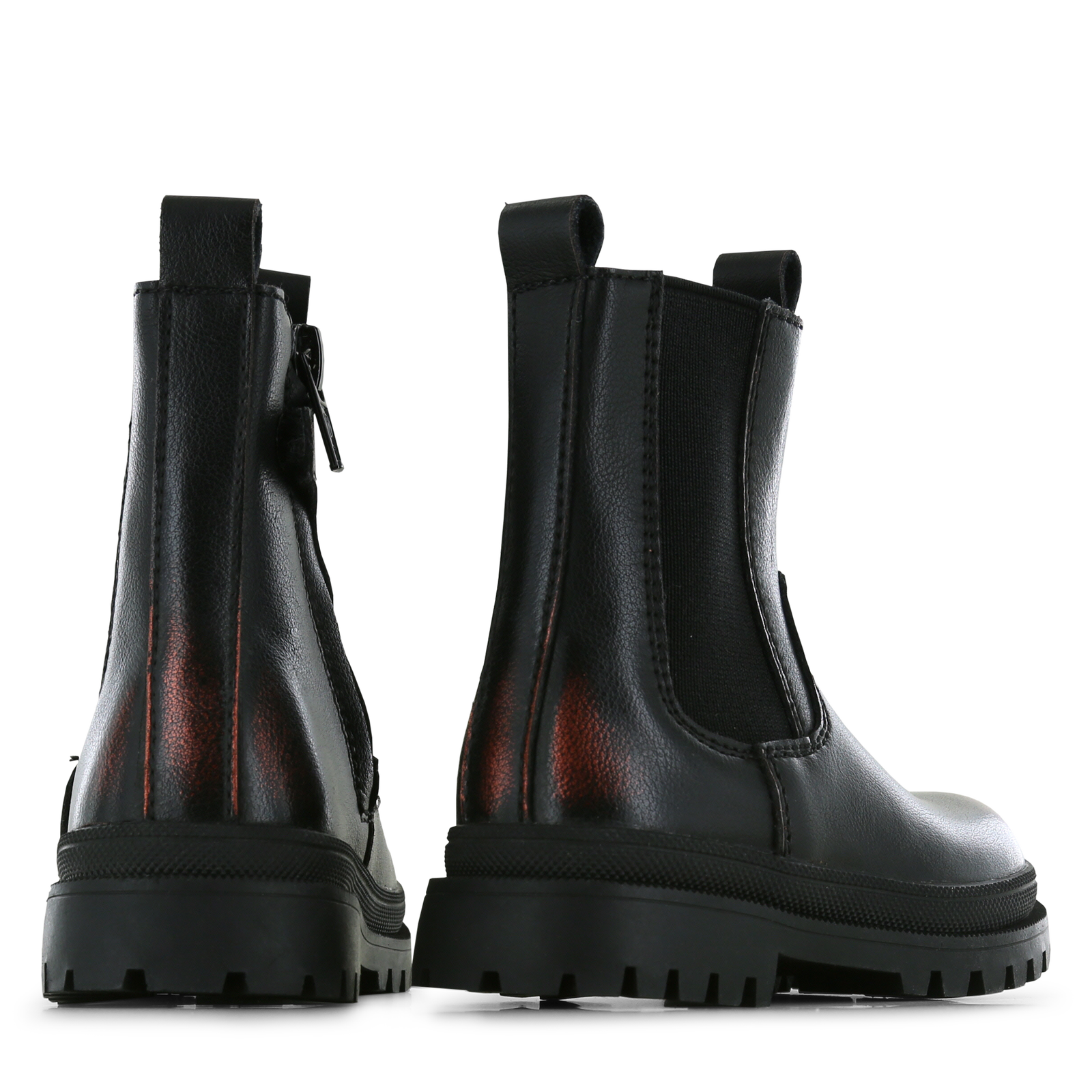 Shoesme schwarz-orange chelsea boot