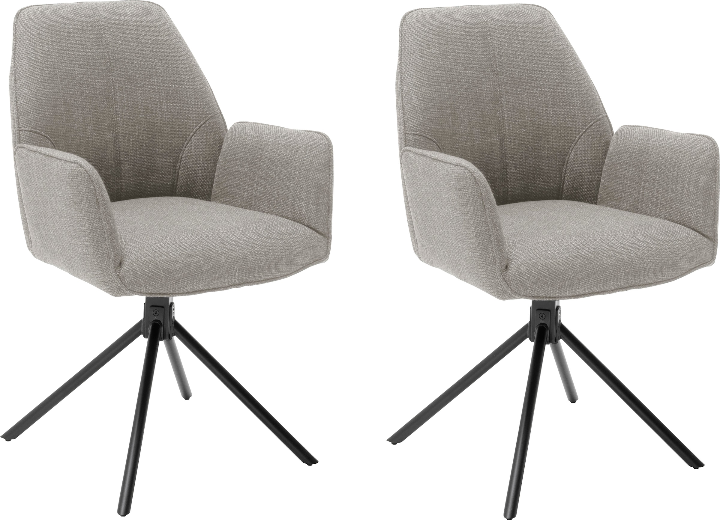 MCA furniture 4-Fussstuhl »Pemba« (Set) 2 Stk.2er-Set, 180°drehabr mit Nivellierung, Stuhl belastbar bis 120 kg