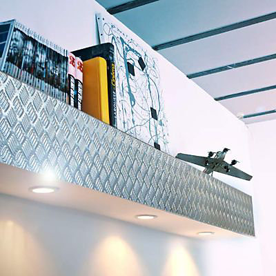 Tôle aluminium brut damier 50 x 25 cm