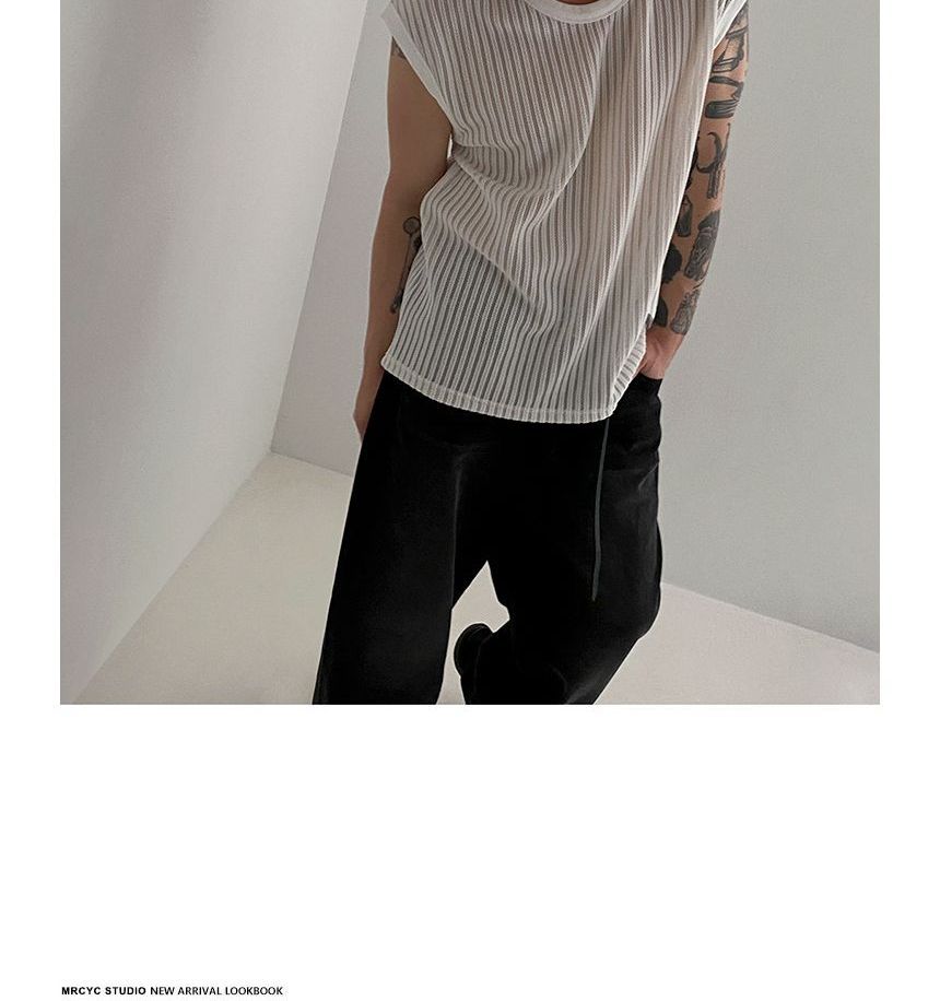 MRCYC - Tanktop met ronde hals en geribbelde boorden