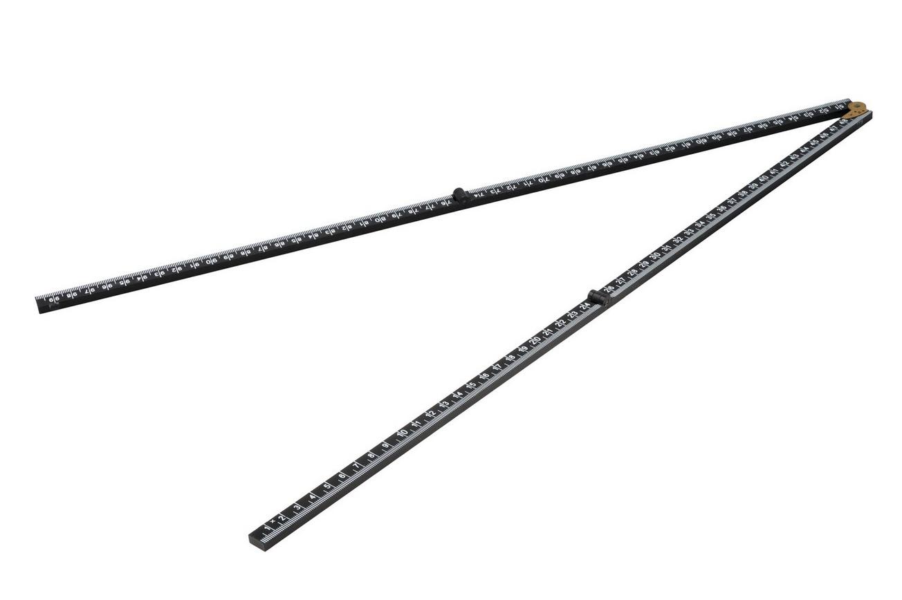 Schuil 8625, kunststof duimstok zwart, 1 m