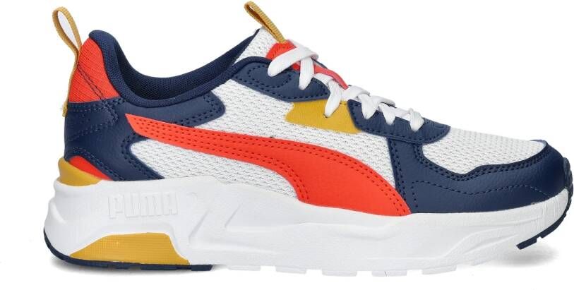 PUMA Trinity Lite Jr Unisex Sneakers White-Fierce Red-Persian Blue