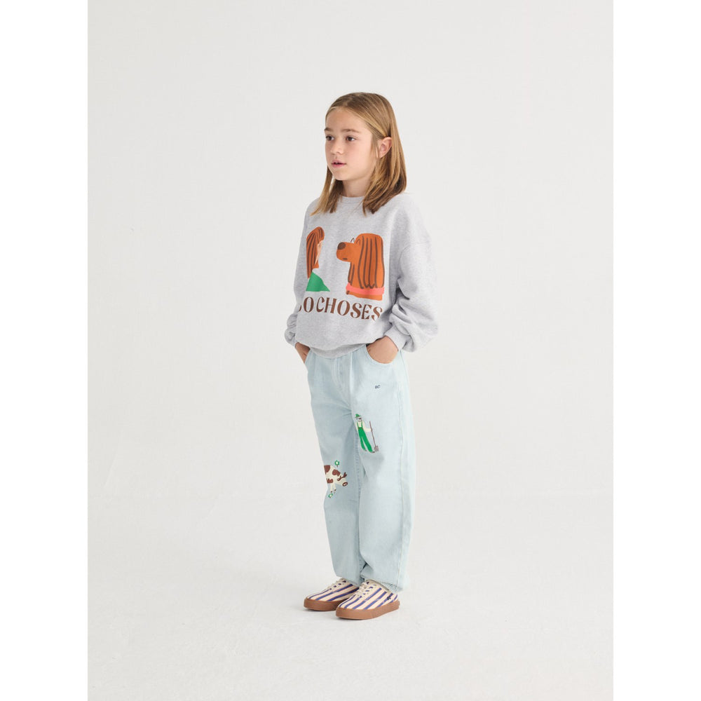 Køb Bobo Choses Heather Grey Friends In A Pickle Sweatshirt