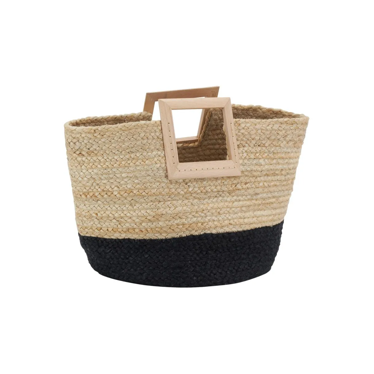 AUBRY GASPARD Sac cabas jute bois noir