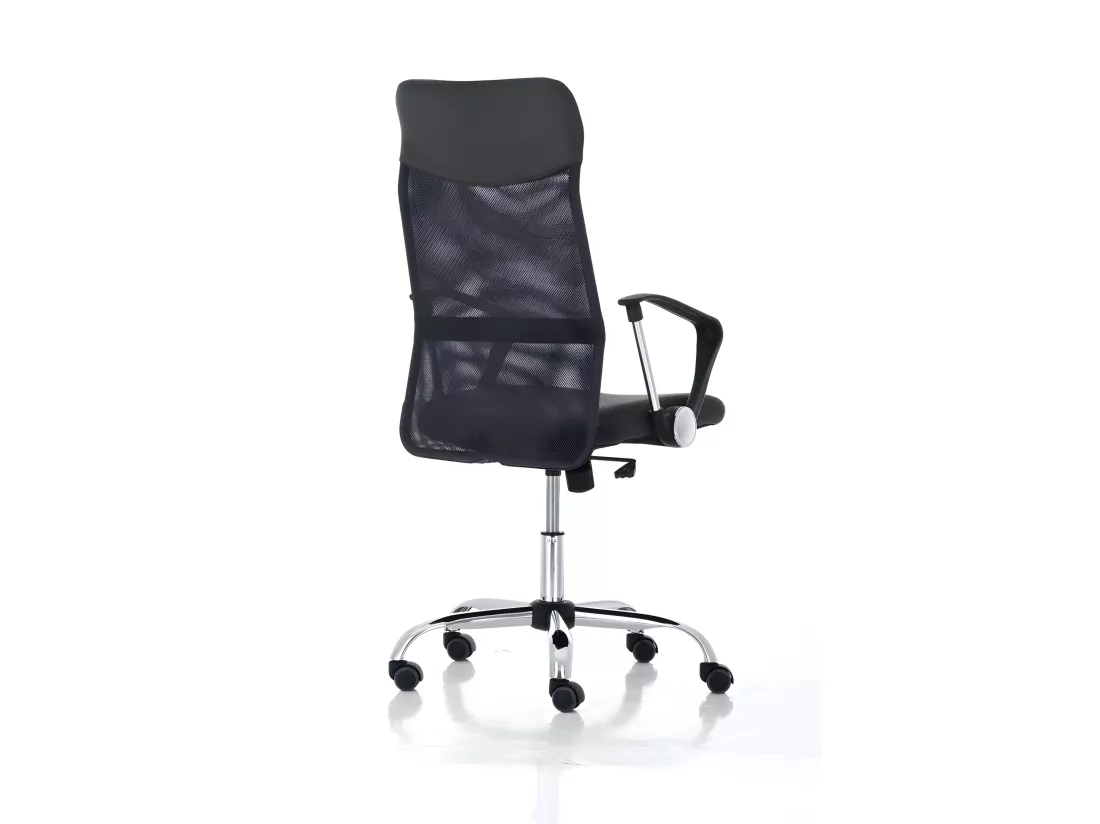 Fauteuil chaise de bureau noire 50 x 50 x 118 cm BUR10021
