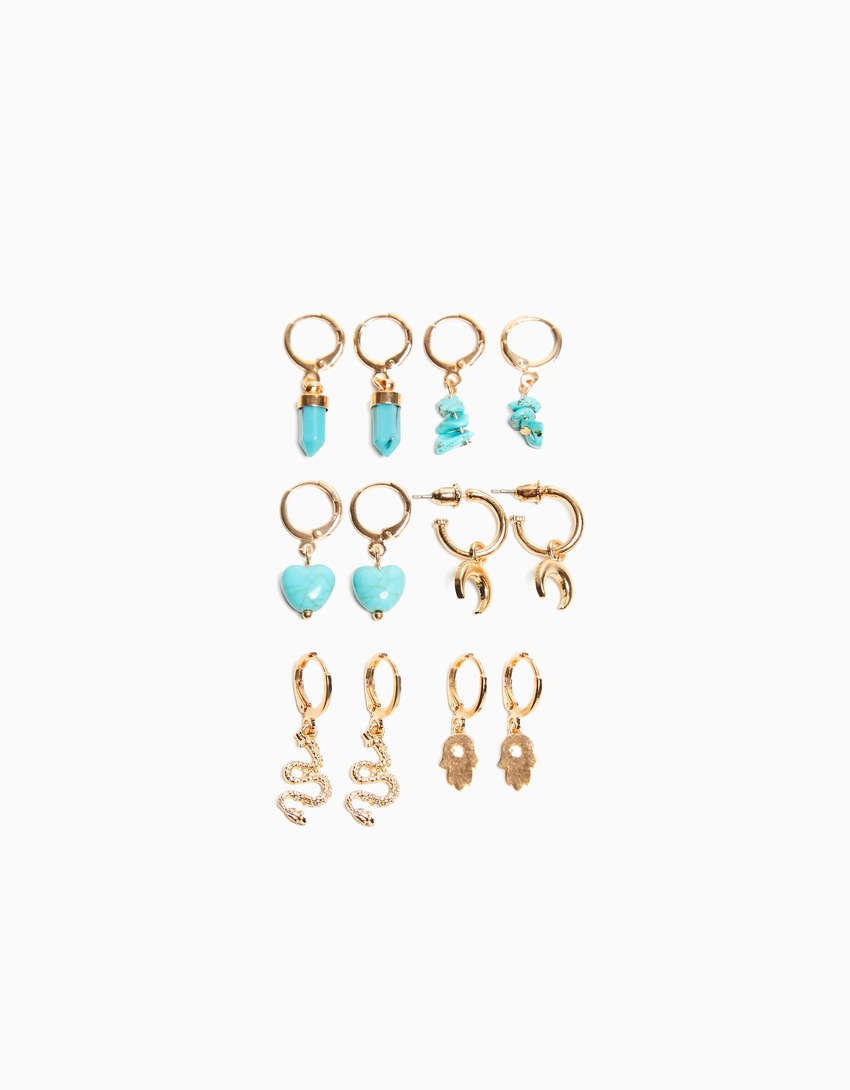 Conjunto de 6 pares de brincos