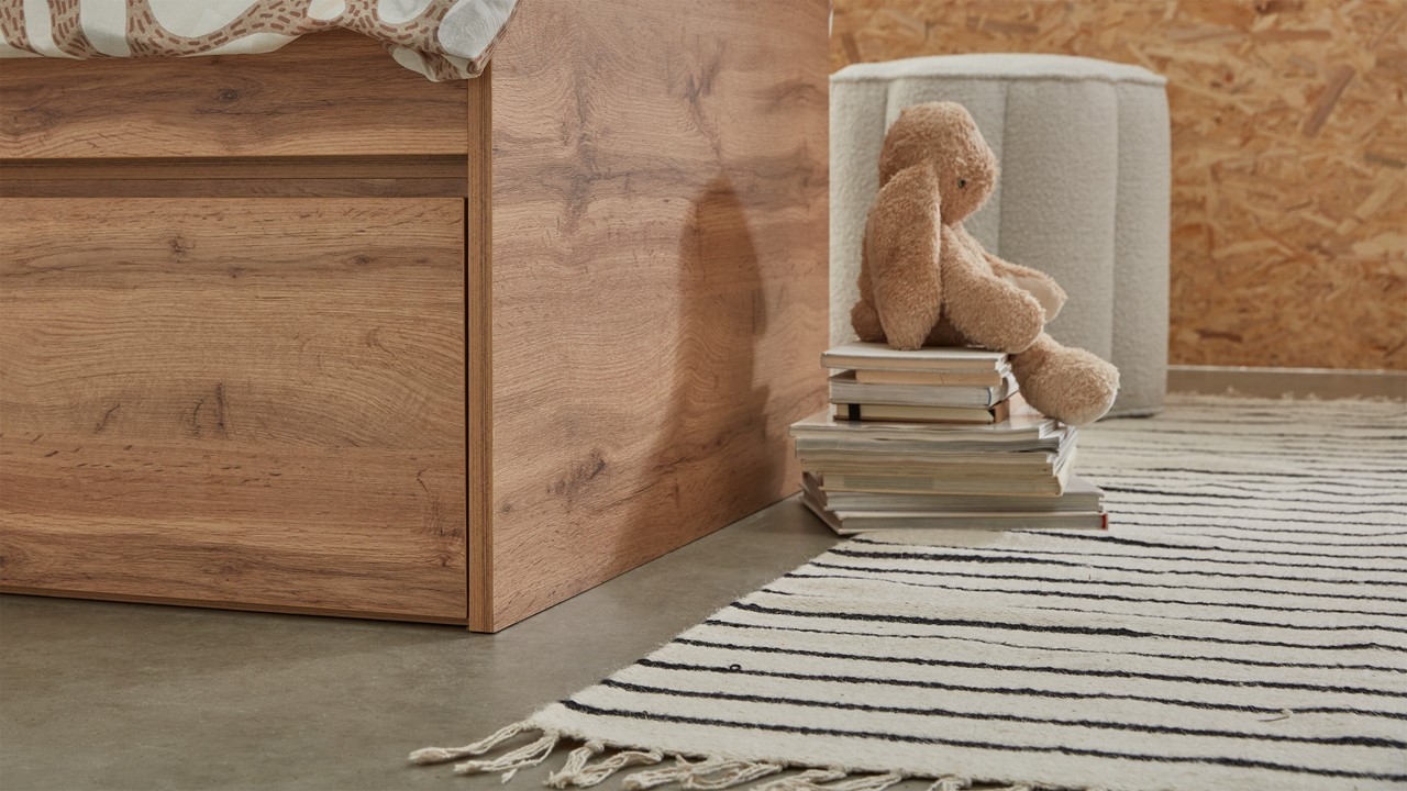 Opbergbed Barn met kleppen oak wotan