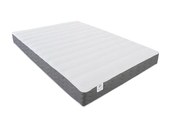 Lit escamotable 140 x 200 cm - Ouverture verticale manuelle - Coloris : Naturel et anthracite + Matelas - MALINA II