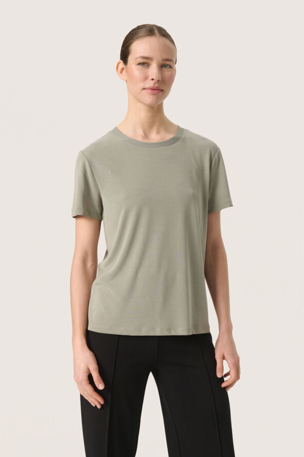 Soaked in Luxury SLColumbine Crew-Neck T-Shirt SS Shadow