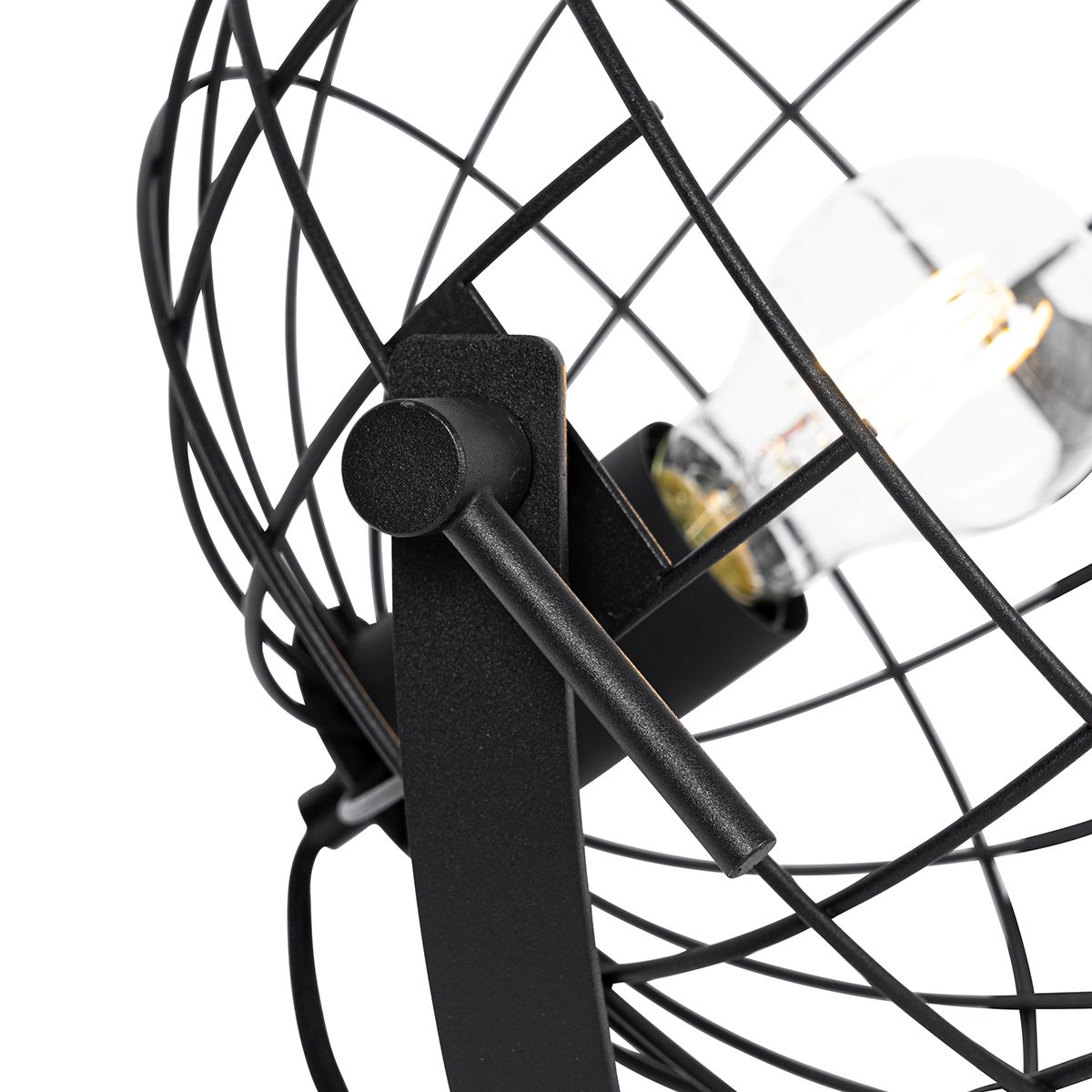 Industriële tripod tafellamp zwart verstelbaar - Hanze