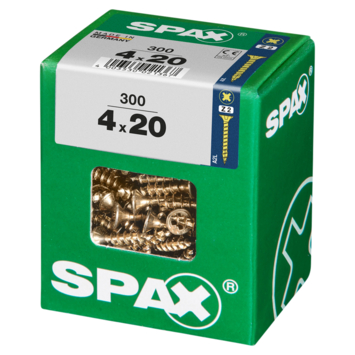 Spax schroef pozi yellox 4x20 mm 300 stuks