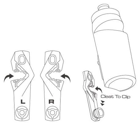 Set Bidon et Support Birzman Bottle Cleat 650ml Gris/ Noir