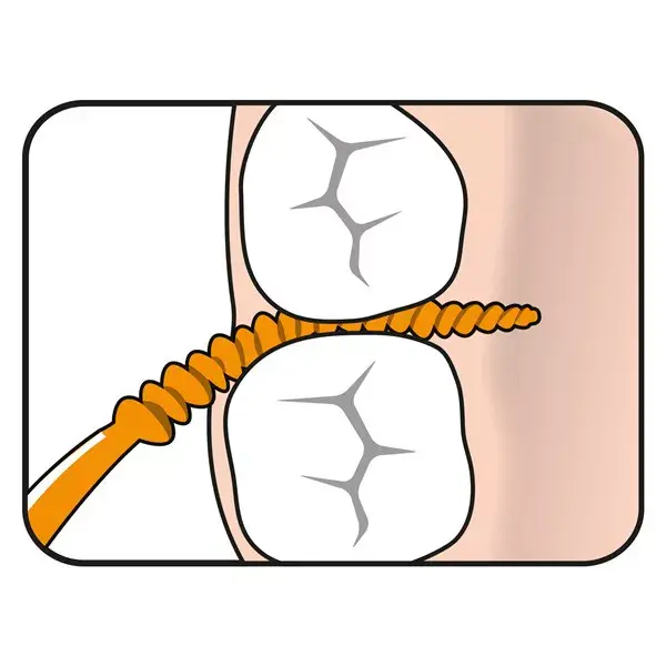 Palitos de dente de silicone TePe Easy Pick, laranja, tamanho XS/S, 36 unidades.