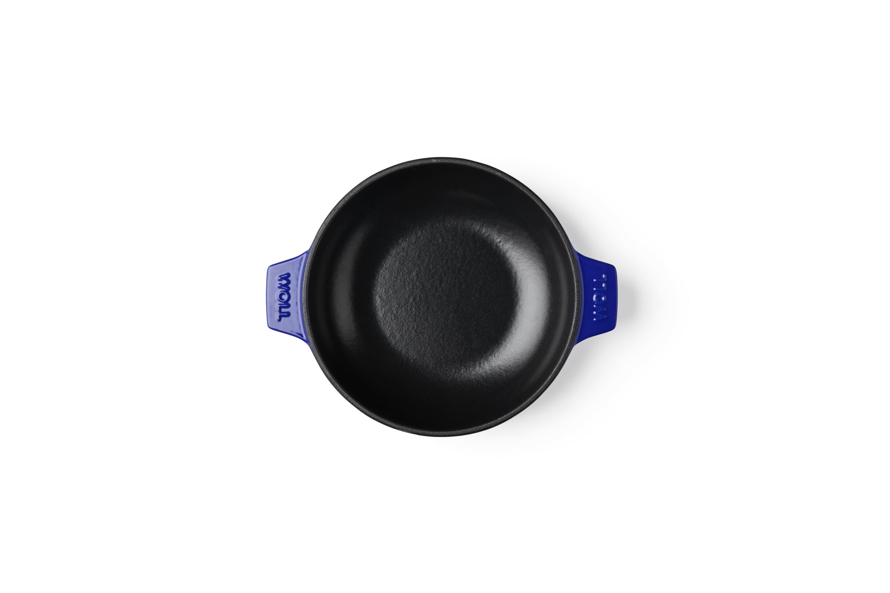 Iron Servierpfanne, Ø 20 cm, und Gusstopf, Ø 20 cm - Farbe: Cobalt Blue von WOLL